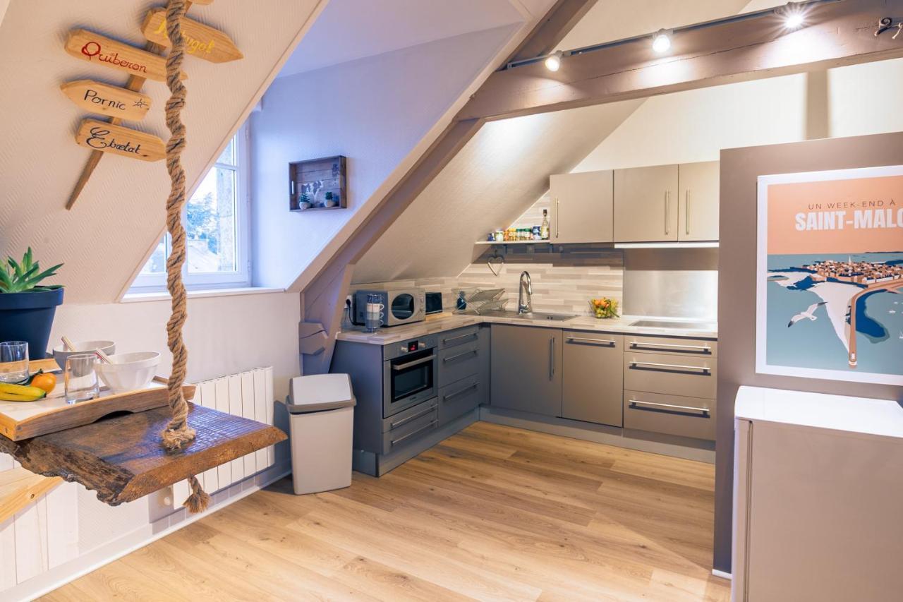 Ferienwohnung Le Petit Melorien Saint-Méloir-des-Ondes Exterior foto